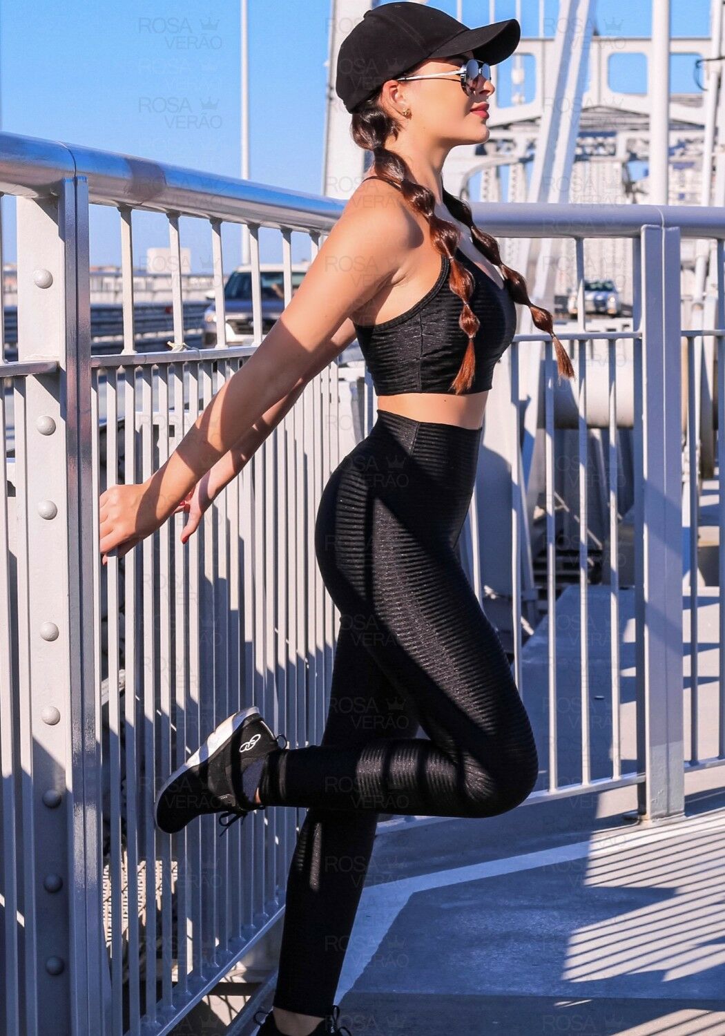 Conjunto Esportivo Fitness Cintura Alta Black 
