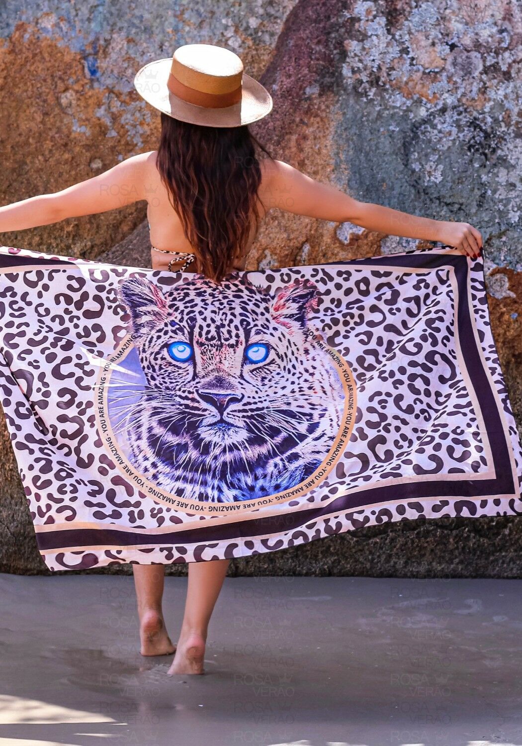 Saída De Praia Canga Pareô Onça Pintada