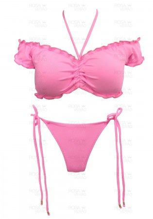 Biquíni Ciganinha/ Blusinha Rosa Chiclete - Empina Bumbum Biquíni Ciganinha/ Blusinha Rosa Chiclete - Empina Bumbum