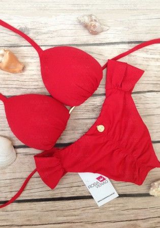 Biquíni Cortininha Borboleta Vermelho