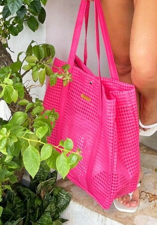 Bolsa De Praia Telinha Pink Grande