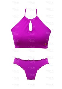 Biquíni Cropped Fucsia - Empina Bumbum