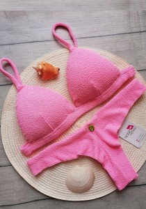 Biquíni Fixo Com Regulagem Rosa Candy