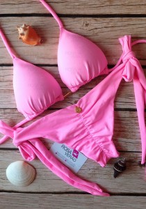Biquíni Levanta Bumbum Rosa Chiclete