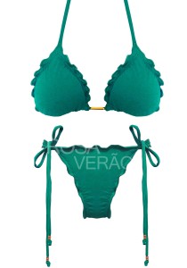 Biquíni Ripple Verde Jade - Empina Bumbum