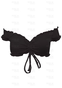 Biquíni Top Ciganinha/ Blusinha Com Bojo Removível Preto