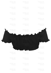 Biquíni Top Ciganinha/ Blusinha Com Bojo Removível Preto