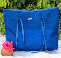 Bolsa De Praia Telinha Azul Marinho Grande