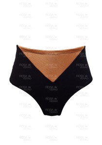 Calcinha Cintura Alta Recortes - Hot Pants - Gold