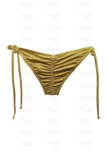 Calcinha Cortininha Dourado Shine - Empina Bumbum