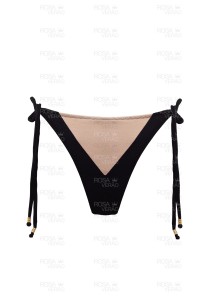 Calcinha Bicolor Preto e Nude - Empina Bumbum