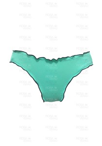 Calcinha Ripple Verde Água e Preto Fixo - Empina Bumbum