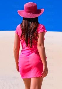 Saída de Praia Curta Tule Rosa Pink