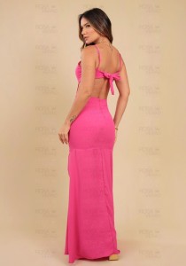 Vestido Longo Romana Rosa Pink 
